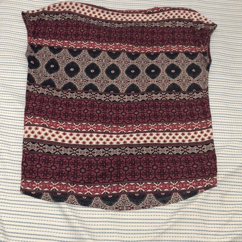 Lucky Brand Cap Sleeve Boho Blouse Womens Size L - Picture 7 of 10